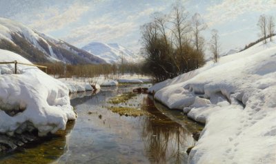 Winter Sun in Engadin by Peder Monsted